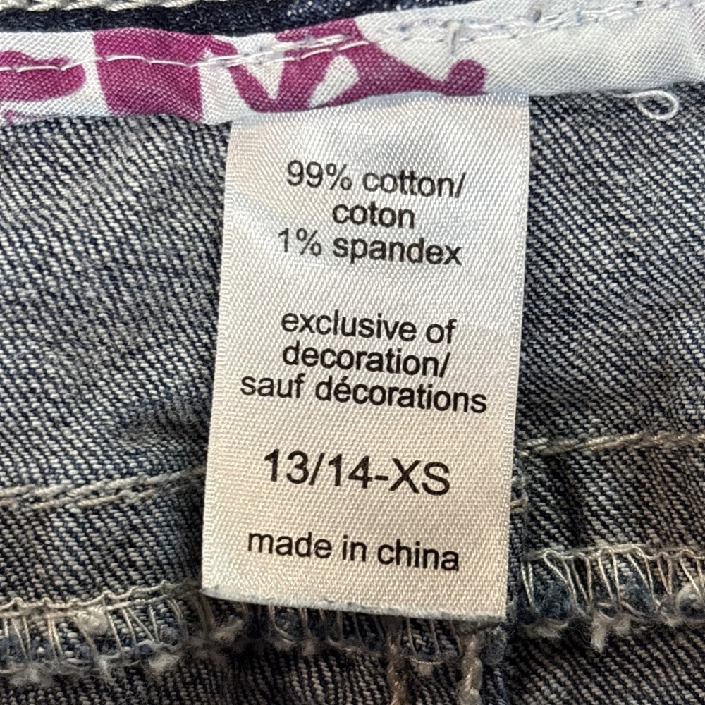 Maurices Bootcut Jeans Women Blue Denim Whiskered Faded Stretch Size 13/14 XS - Picture 12 of 13
